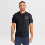 Men's Darius Rucker Collection by Fanatics Black Brock Lesnar Washed Henley T-Shirt