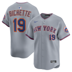 New York Mets Nike MLB Limited Road Jersey - Grey - Bo Bichette - Mens