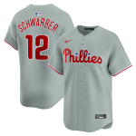Philadelphia Phillies Nike MLB Limited Road Jersey - Gray - Kyle Schwarber - Mens