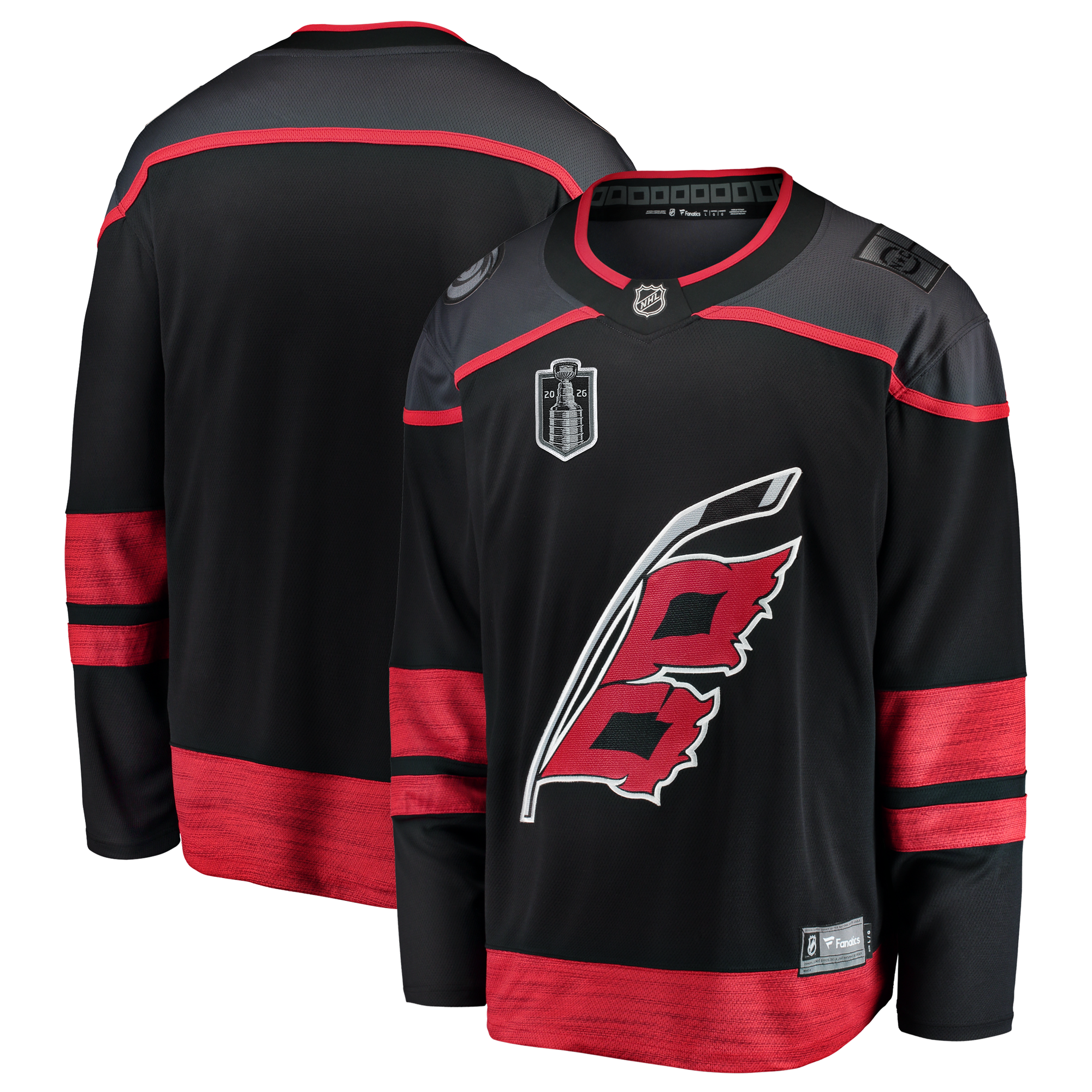 Men’s Fanatics Black Carolina Hurricanes 2026 Stanley Cup Final Home Breakaway Jersey Men's Fanatics Black Carolina Hurricanes 2026 Stanley Cup Final Home Breakaway Jersey