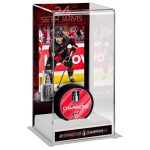 Seth Jarvis Carolina Hurricanes 2026 Stanley Cup Champions Deluxe Tall Logo Hockey Puck Case
