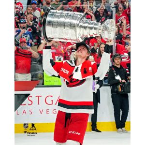 Jackson Blake Carolina Hurricanes Unsigned 2026 Stanley Cup Champions Raising Cup Photograph