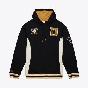 Anaheim Ducks Mitchell & Ness Team Legacy French Terry Hoodie - Black - Mens