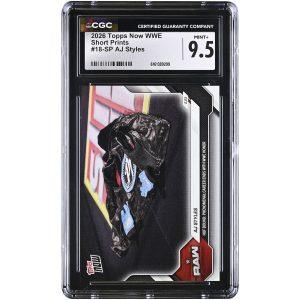 AJ Styles WWE 2026 Topps Now WWE HOF Bound: Phenomenal Career Ends with WWE Honor #18-SP CGC Authenticated 9.5 Card
