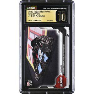 AJ Styles WWE 2026 Topps Now WWE HOF Bound: Phenomenal Career Ends with WWE Honor #18-SP CGC Authenticated PRISTINE 10 Card