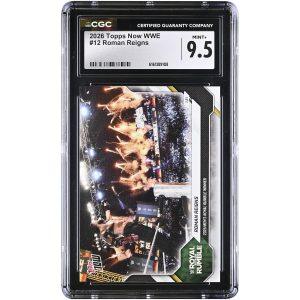 Roman Reigns WWE 2026 Topps Now WWE '26 Men's Royal Rumble Winner #12 CGC Authenticated 9.5 Card