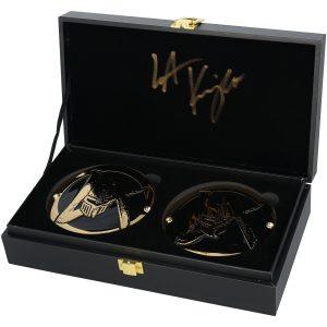 LA Knight WWE Autographed Side Plate Set In Gift Box