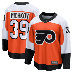 Philadelphia Flyers Fanatics Replica Home Breakaway Jersey - Orange - Matvei Michkov - Mens