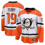 Anaheim Ducks Fanatics Road Breakaway Jersey - White - Troy Terry - Mens