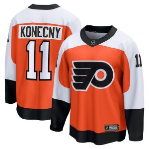 Philadelphia Flyers Fanatics Replica Home Breakaway Jersey - Orange - Travis Konecny - Mens