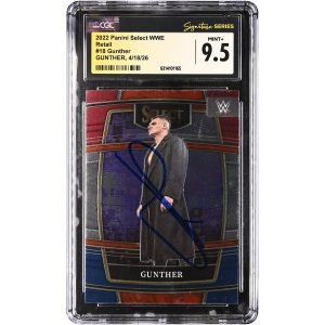 Gunther WWE Autographed 2022 Panini Select Retail #18 CGC Fanatics Witnessed Authenticated MINT+ 9.5 Card