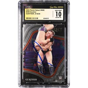 Gunther WWE Autographed 2022 Panini Select #258 CGC Fanatics Witnessed Authenticated 10/10 Card
