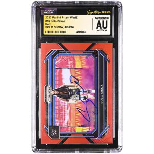 Solo Sikoa WWE Autographed 2023 Panini Prizm Red #16 #/299 CGC Fanatics Witnessed Authenticated AUTO 10 Card Solo Sikoa WWE Autographed 2023 Panini Prizm Red #16 #/299 CGC Fanatics Witnessed Authenticated AUTO 10 Card