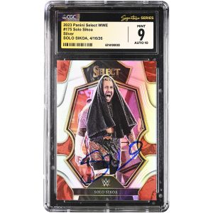 Solo Sikoa WWE Autographed 2023 Panini Select Silver #175 CGC Fanatics Witnessed Authenticated 9/10 Card Solo Sikoa WWE Autographed 2023 Panini Select Silver #175 CGC Fanatics Witnessed Authenticated 9/10 Card