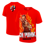 Men's Red CM Punk Best In The Underworld Retro T-Shirt
