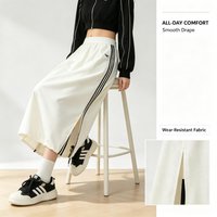 2026 Hot Adidas Women White High Waist Cargo Midi Skirt Women Straight Long Skirt with Pockets Side Slit Streetwear 2026 Hot Adidas Women White High Waist Cargo Midi Skirt Women Straight Long Skirt with Pockets Side Slit Streetwear