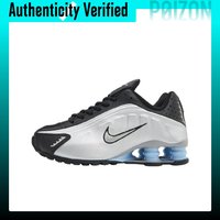 Nike Shox R4 Low top Casual Running Shoes Men's Silver Black Blue HQ1988-004