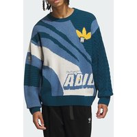 Adidas genuine clover men's retro knitted round neck casual sweatshirt IN0986
