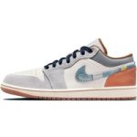 POIZON Air Jordan 1 Low SE "Repaired Denim Swoosh" FZ5042-041