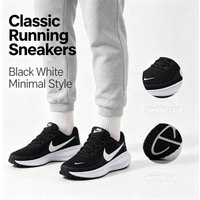 Nike Genuine Black White Running Sneakers for Men Cushioned Thick Sole Lightweight Street Sport Shoes HJ9198-003