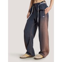 Adidas Authentic Three Leaves Women's Loose Two-in-One Denim Pants KS0624